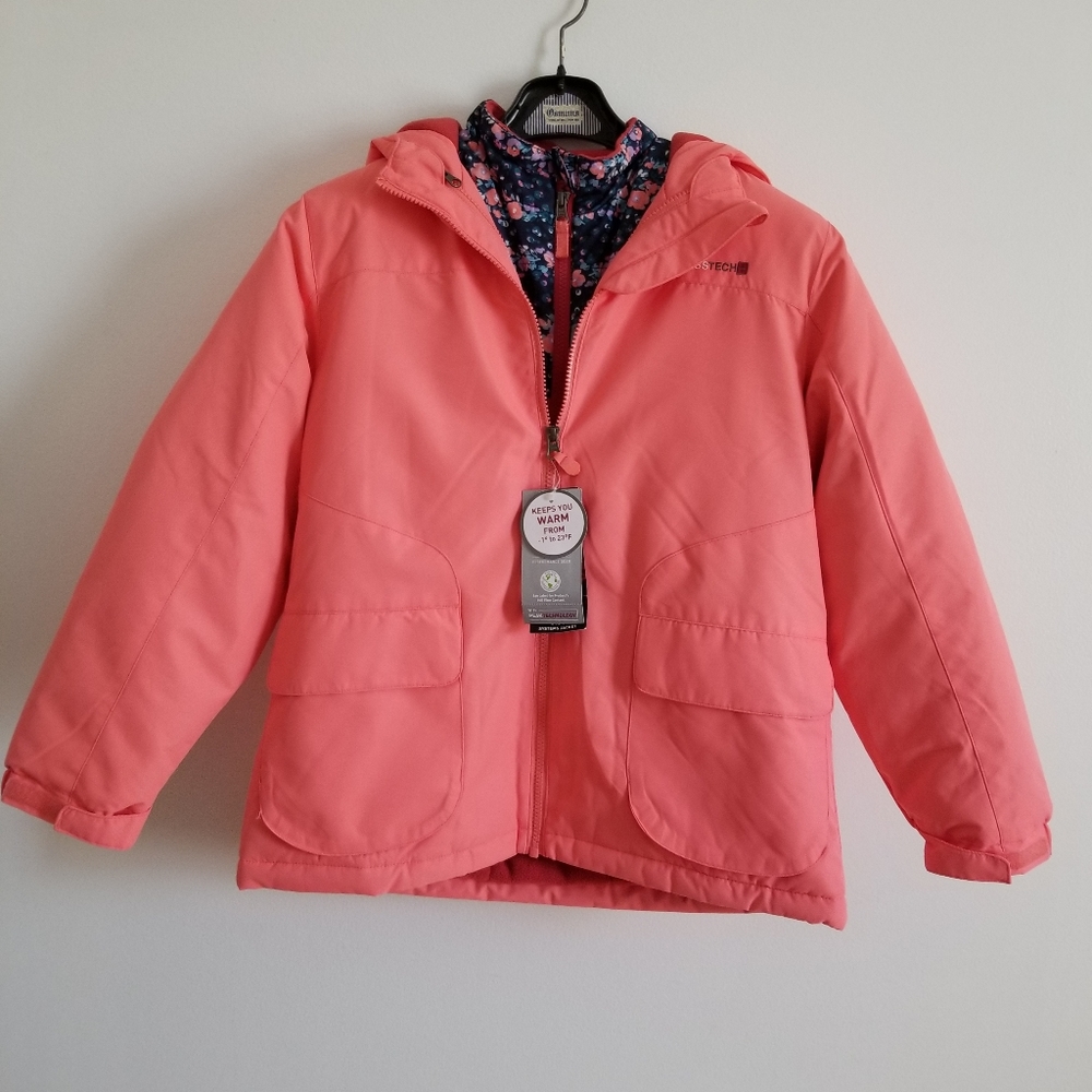 New Swisstech Girls Shell and Liner hooded Jacket Size L ( 10/12)